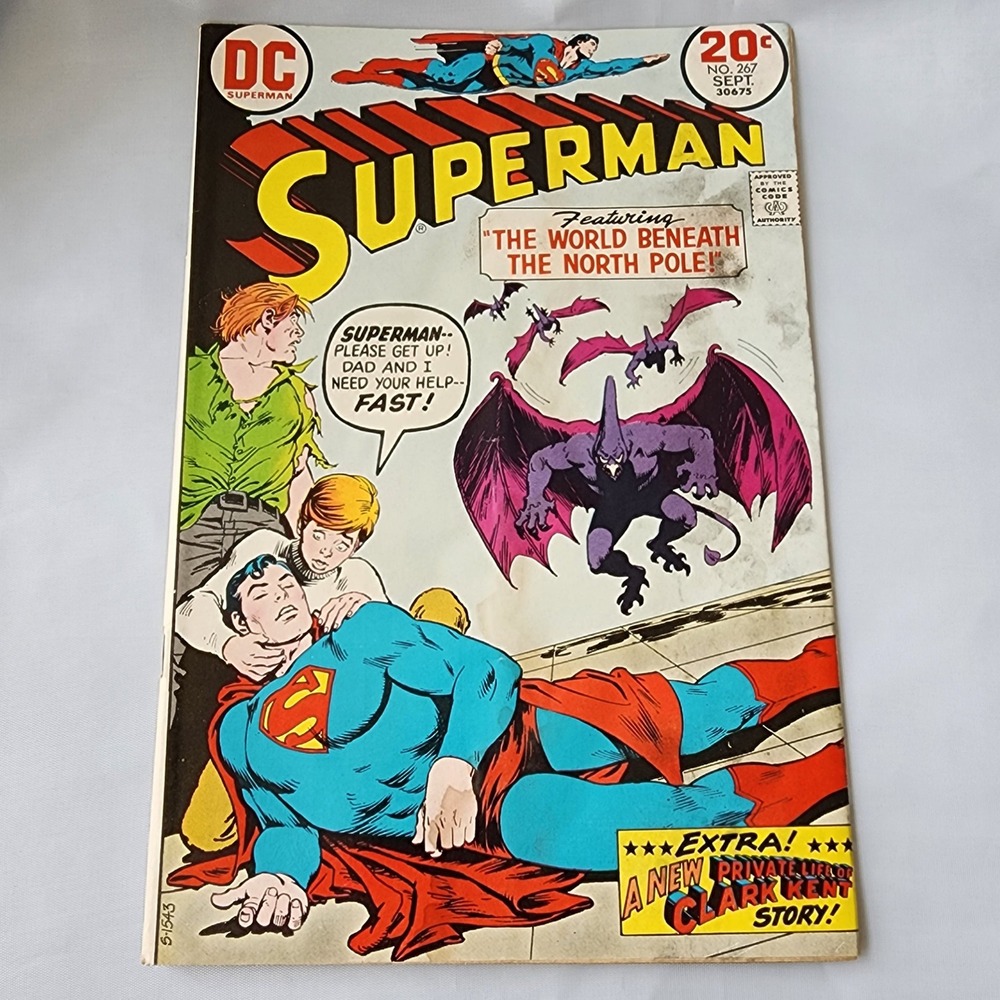 DC Superman Comic Book #267 Sept 1973 World Beneath The North‎ Pole VG Key Rare